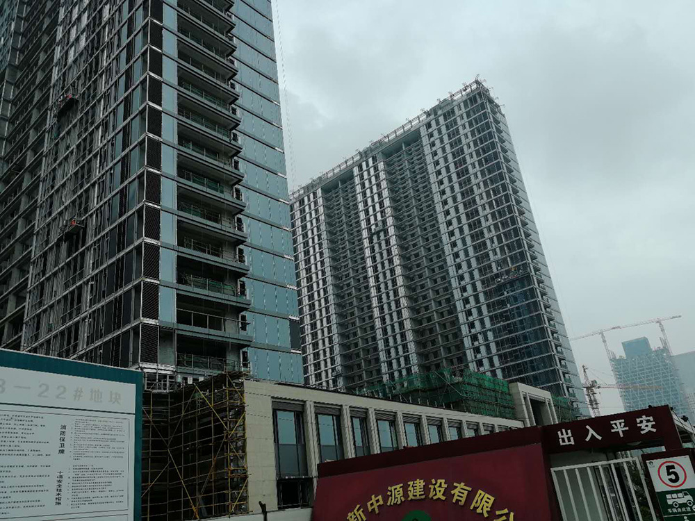 东部新城核心区A3-22#地块正在安装